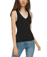 Karl Lagerfeld Paris Women's Lace-Trim Sweater Tank Top, Regular & Petite