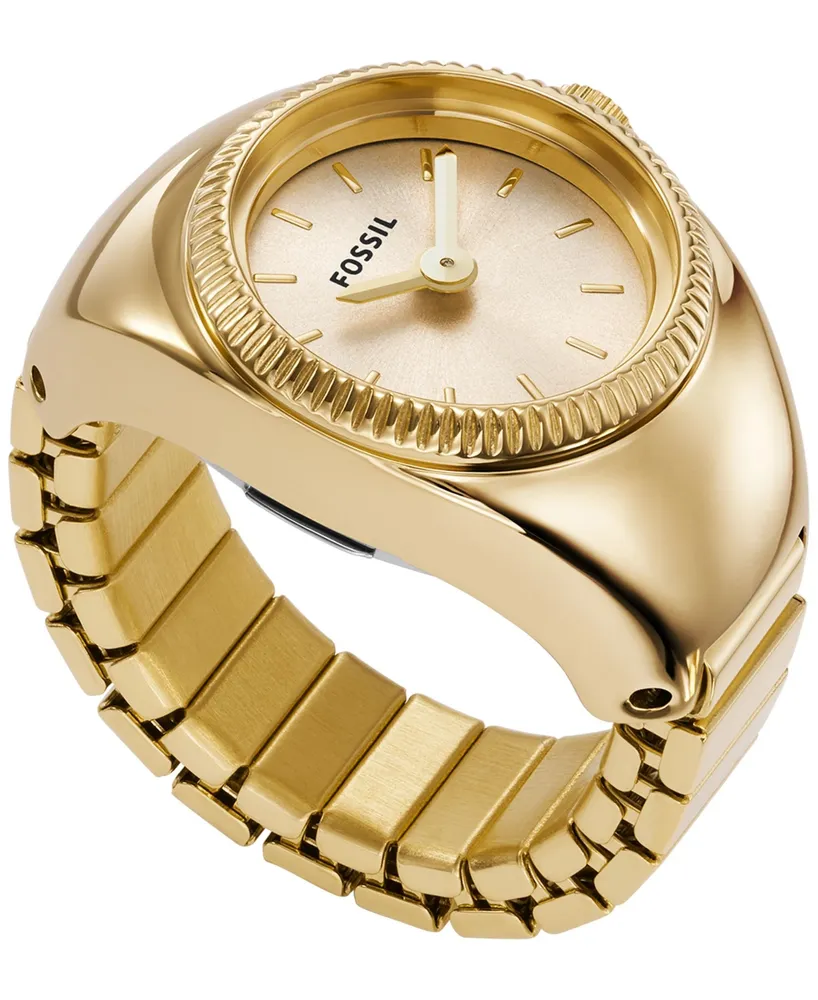 Fossil Women's Watch Ring Two-Hand Rose Gold-Tone Stainless Steel