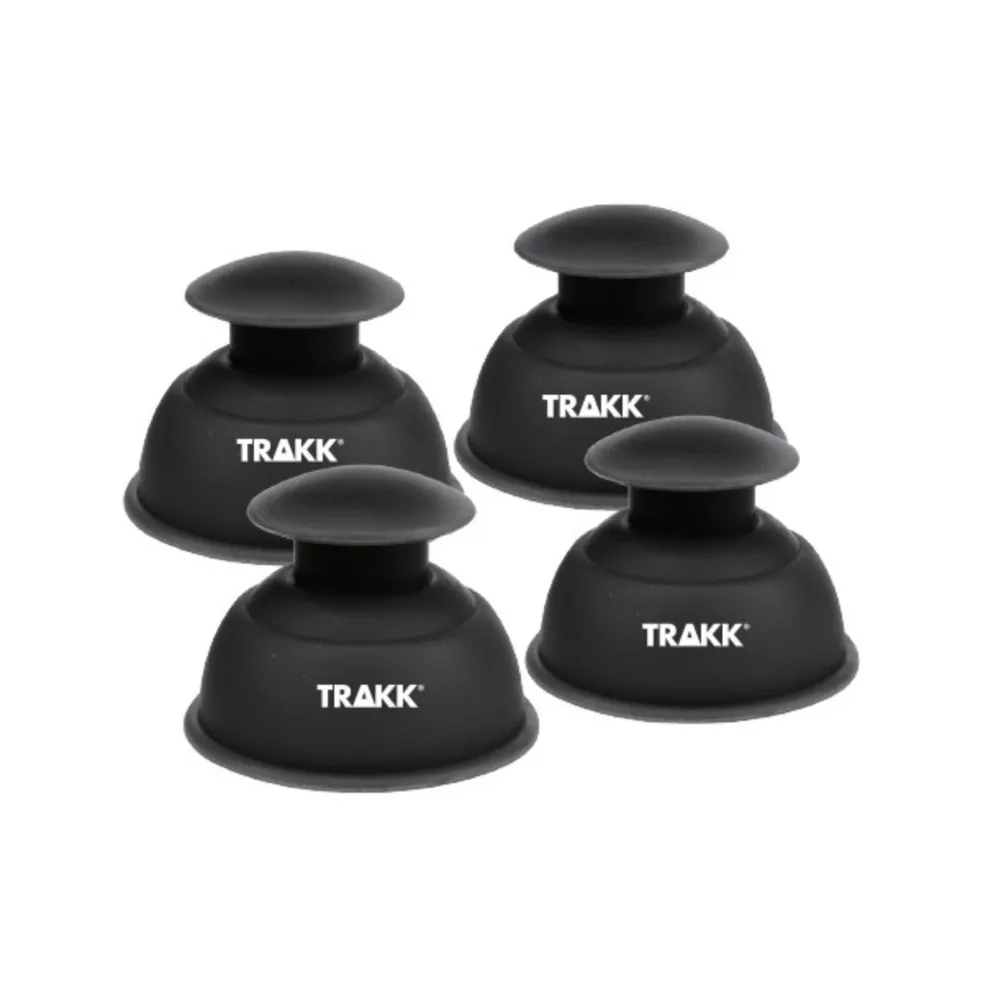 Zulay Kitchen Silicone Trivet Mat Set - 4 Pack - Black