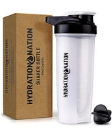 Zulay Kitchen Protein Shaker Bottle 28oz - Shaker Bottles For Protein Mixes With Paddle Shaker Ball