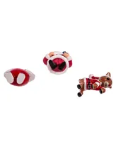 Kurt Adler Rudolph the Red Nose Reindeer Blow Mold Ornament, 3-Piece Set