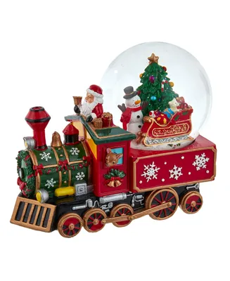 Kurt Adler 120mm Musical Santa Driving Train Water Globe