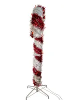 Kurt Adler 4' Pre-Lit Led Tinsel Candy Cane