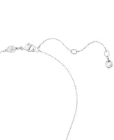 Swarovski Rhodium-Plated Pave Moon Pendant Necklace, 15-3/4" + 2-3/4"