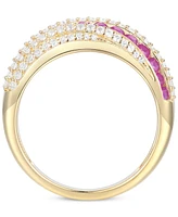 Ruby (1 ct. t.w.) & Diamond (1/2 ct. t.w.) Multirow Band in 14k Gold