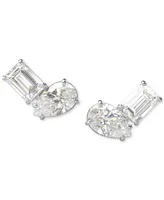 Swarovski Rhodium-Plated Mixed Crystal Pendant Necklace & Stud Earrings Set