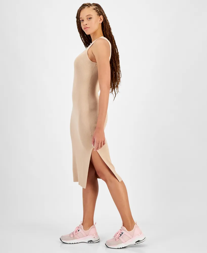 Calvin Klein Jeans Women's Ribbed Sleeveless Midi Dress