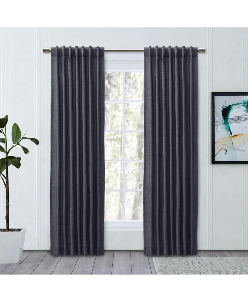 Ricardo Chevron 80C/20P Sustainable Triple Lined Rod Pocket w/Back Tabs Curtain Panel 48"W x 96"L