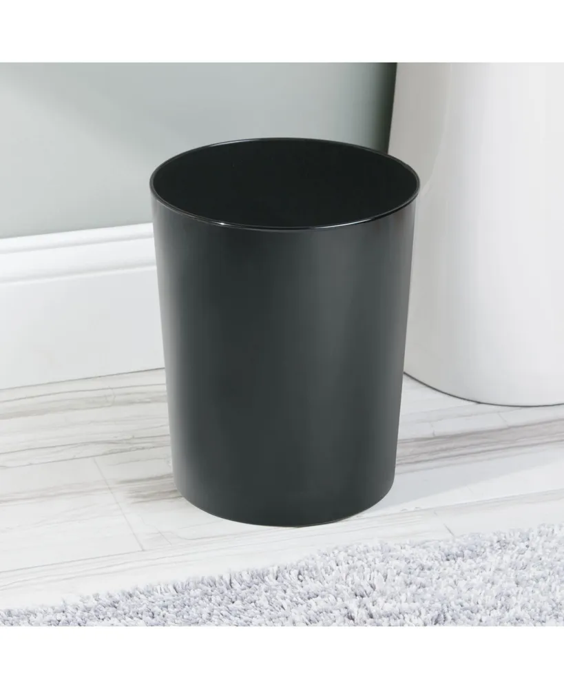 mDesign Round Metal Trash Wastebasket/Recycling Can