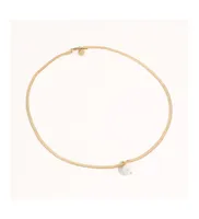 Joey Baby Gold Plated Stainless Steel Chain with Freshwater Pearl Pendant - Juliet Necklace 16" For Women