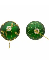 Kurt Adler 80mm Embellish Ball Ornaments, 6 Piece Set