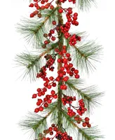 Kurt Adler 6' x 12" Berry Rope Garland