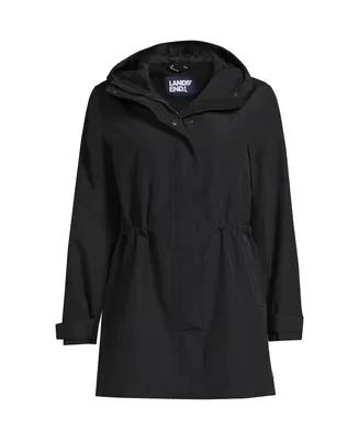 Lands' End Plus Size Squall Hooded Waterproof Raincoat