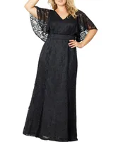 Kiyonna Plus Duchess Lace Evening Gown