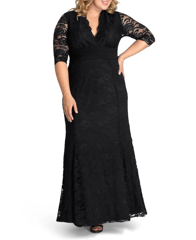 Kiyonna Plus Screen Siren Lace Evening Gown