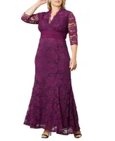 Kiyonna Plus Screen Siren Lace Evening Gown