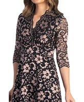 Kiyonna Women's Mon Cherie Floral Lace Cocktail Dress