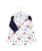 Hudson Toddler Girl Cotton Dress and Cardigan 2pc Set