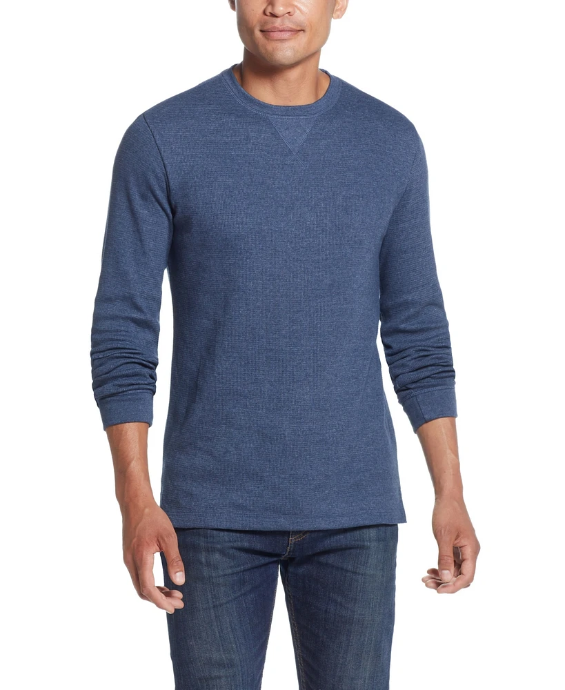 Weatherproof Vintage Men's Long Sleeved Waffle Crew Neck Shirt