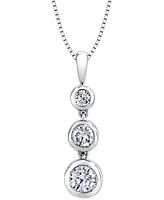 Sirena Energy Diamond Three-Stone Pendant Necklace (1/3 ct. t.w.) in 14k Yellow Gold or White Gold