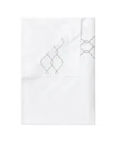 Designers Guild Rabeschi Alabaster Embroidered Queen Sheet Set