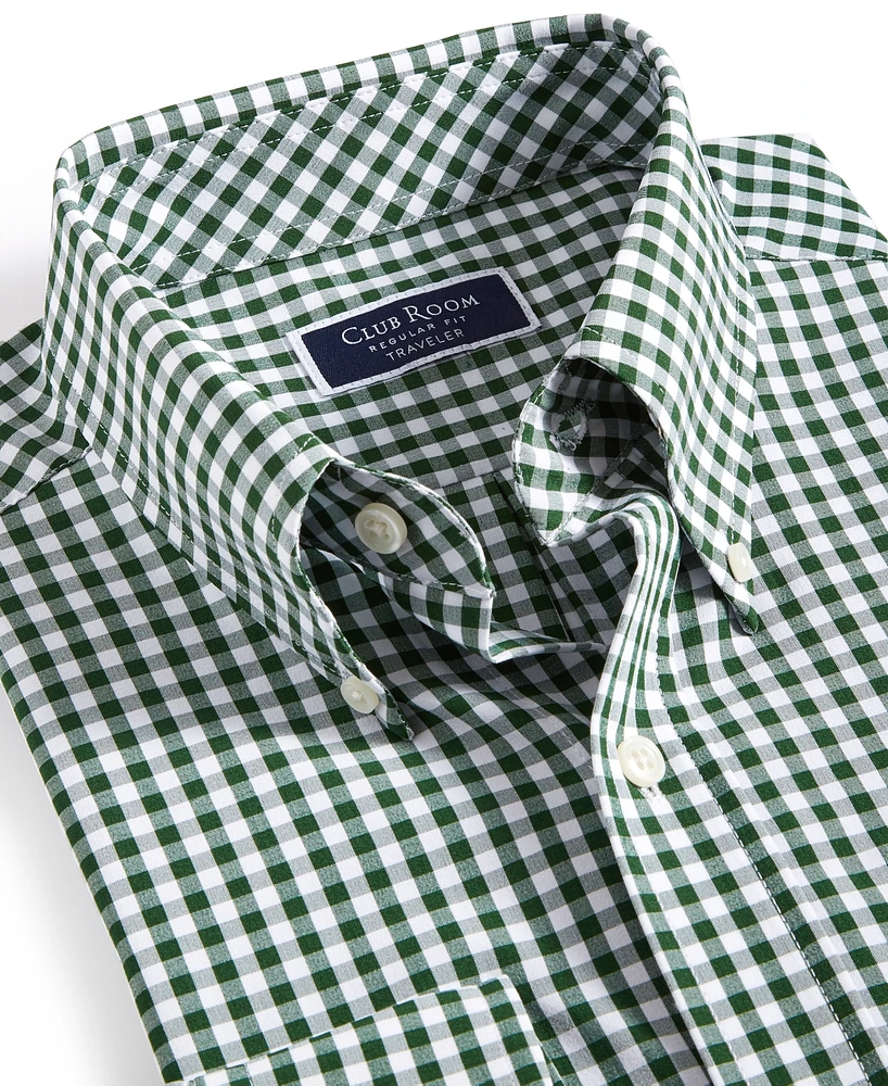 Club Room Men's Regular Fit Traveler Dress Shirt, Created for Macy's