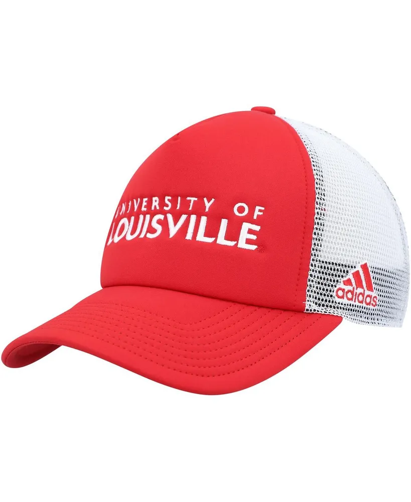 Men's adidas Red Louisville Cardinals Foam Trucker Snapback Hat