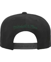 Big Boys and Girls Mitchell & Ness Black Milwaukee Bucks Team Script Snapback Hat