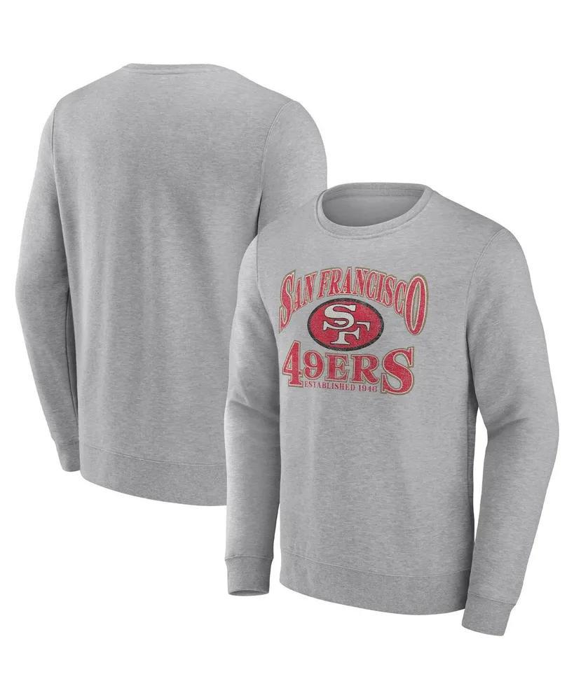 Men's Fanatics Branded Heathered Charcoal Tampa Bay Buccaneers Playability Pullover Sweatshirt