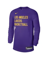 Men's and Women's Nike Purple Los Angeles Lakers 2023/24 Legend On-Court Practice Long Sleeve T-shirt