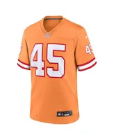 Men's Nike Devin White Orange Tampa Bay Buccaneers Throwback Game Jersey