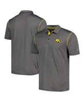 Men's Colosseum Black Iowa Hawkeyes Cameron Polo Shirt