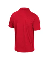 Men's Colosseum Red Utah Utes No Problemo Polo Shirt