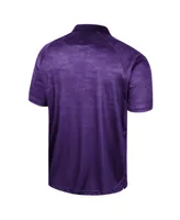 Men's Colosseum Purple Ecu Pirates Honeycomb Raglan Polo Shirt