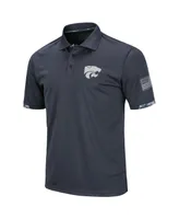 Men's Colosseum Charcoal Kansas State Wildcats Oht Military-Inspired Appreciation Digital Camo Polo Shirt