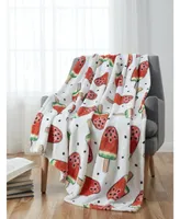 Kate Aurora Watermelon Popsicles Ultra Soft & Plush Oversized Throw Blanket - 50 in. W x 70 in. L