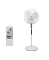 Black & Decker 18 in. Stand Fan - Remote, Round Base, White