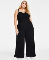 Bar Iii Plus Sleeveless Jumpsuit, Created for Macy's