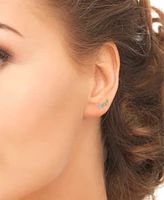 Lab-Grown White Sapphire Star Cluster Ear Climbers (1 ct. t.w.) in 14k Gold-Plated Sterling Silver