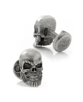 Ox & Bull Trading Co. Men's Stainless Steel Mustache Skull Cufflinks