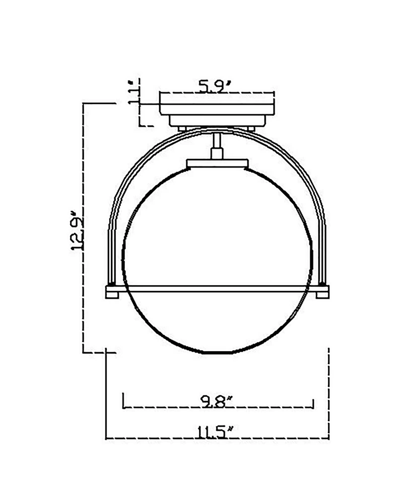 Nuka 12" 1-Light Indoor Flush Mount with Light Kit