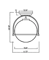 Nuka 12" 1-Light Indoor Flush Mount with Light Kit