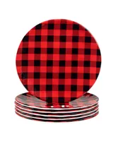 Certified International Buffalo Plaid 11" Set of 6 Salad Plate