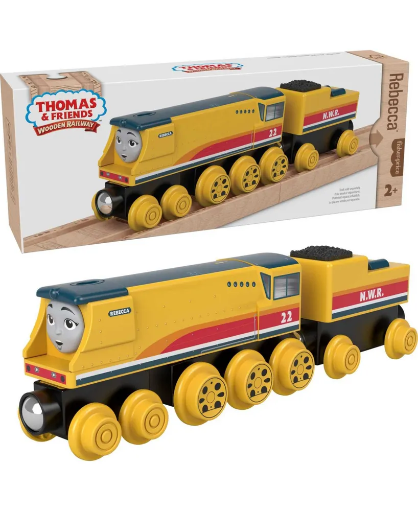Fisher Price Thomas and Friends Wooden Railway, Rebecca Engine and Coal-Car - Multi
