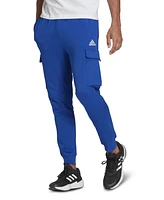 adidas Men's Essentials Regular Tapered-Fit Fleece Cargo Joggers