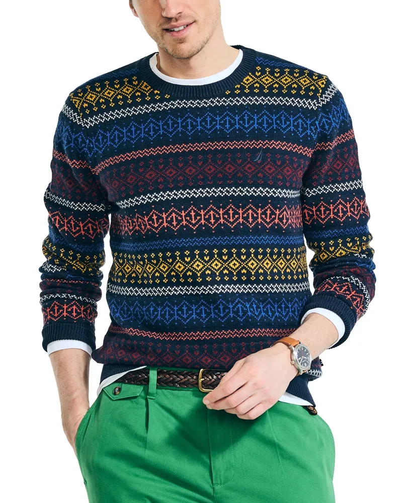 Nautica Men's Fair Isle Crewneck Sweater