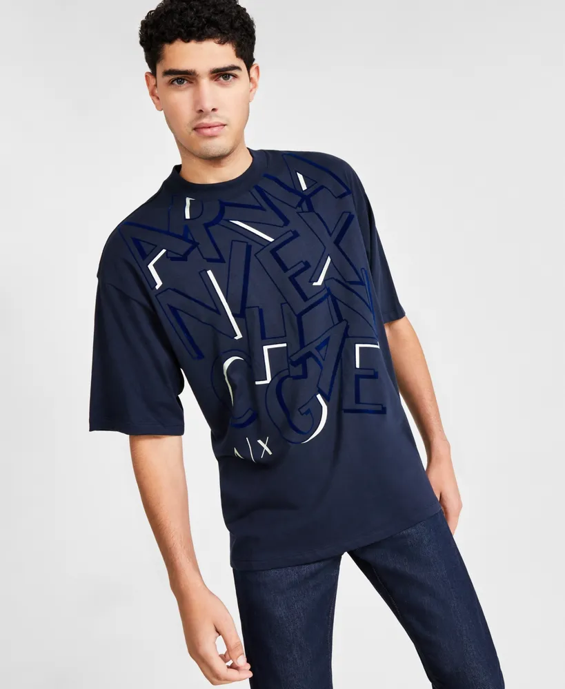 A|X Armani Exchange Men's Relaxed-Fit Short-Sleeve Logo Graphic T-Shirt