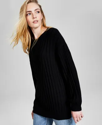 And Now This Women's Directional Rib Tunic Sweater, Created for Macy's