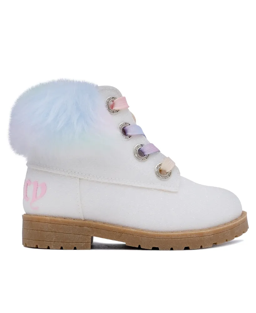 Juicy Couture Toddler Girls El Cajon Faux Fur Cuff Boots - Silver