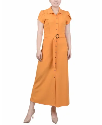 Ny Collection Petite Midi Petal Sleeve Dress